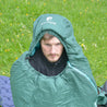 Alpin Loacker ultra light sleeping bag three seasons in green 