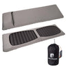 Alpin Loacker -tarvikkeet Light Pro -makuumatolle, lakanat makuumatolle, harmaa suojapäällinen Light Pro -makuumatolle mustalla pakkauspussilla
